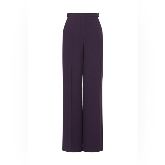 Boss Dark Purple Wide-Leg Women's Tacilana Pants Size 12 - Picture 4 of 16